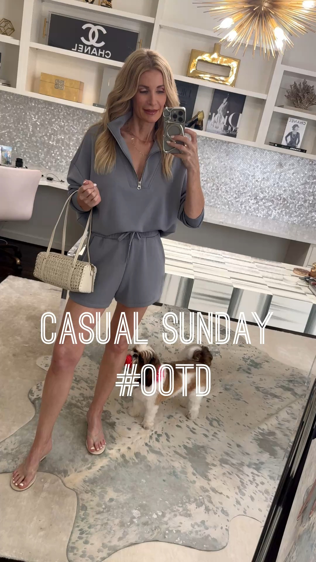This grey matching shorts set is the perfect elevated lounge look — I love the half-zip top paired with the drawstring shorts for an outfit that feels comfortable, chic, and easy to throw on for travel, errands, or casual days at home. The soft neutral shade makes it feel polished while still being effortless. I’m wearing an XS in the top and an XS in the shorts.

#LTKootd #LTKOver40 #LTKSeasonal