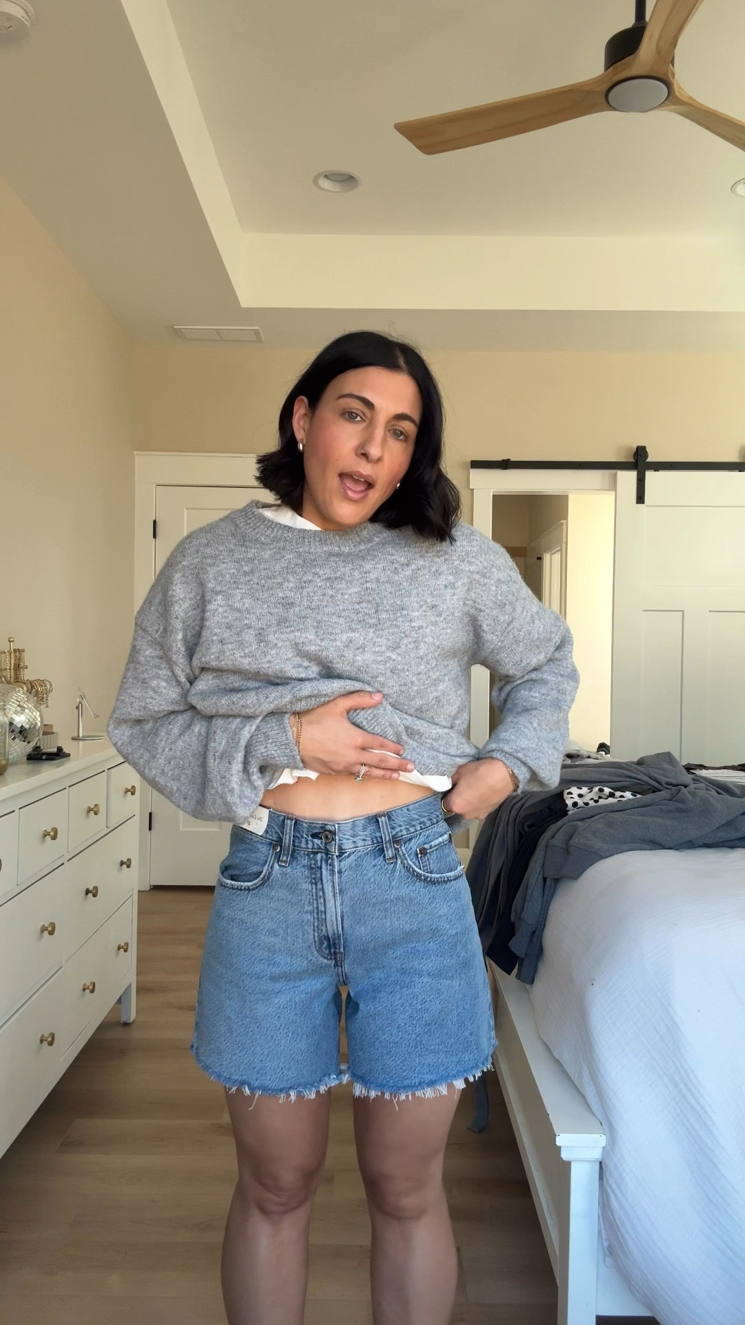 two pairs of shorts i gotta get you onto 

wearing a 27 in both 