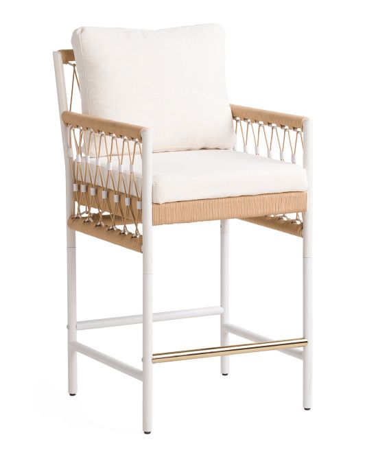 Counter Stool With Rope Detailing | Chairs & Seating | Marshalls | TJ Maxx