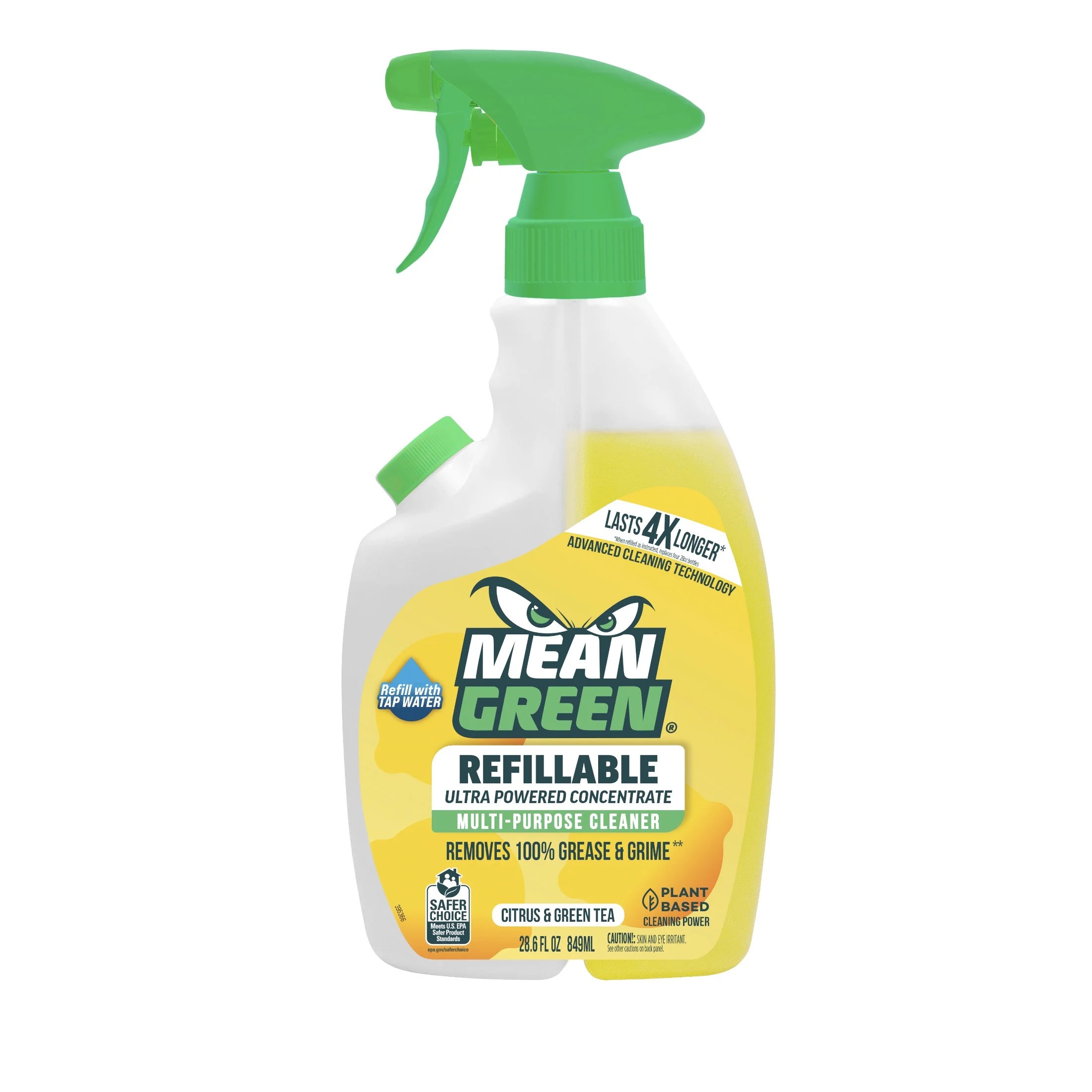 Mean Green Ultra Powered Concentrate Citrus & Green Tea Refillable Multi-Purpose Cleaner, 28.6 oz | Walmart (US)