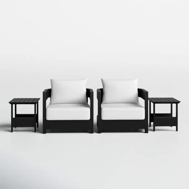 Everlee 80'' Metal Outdoor Patio Sofa | Wayfair North America