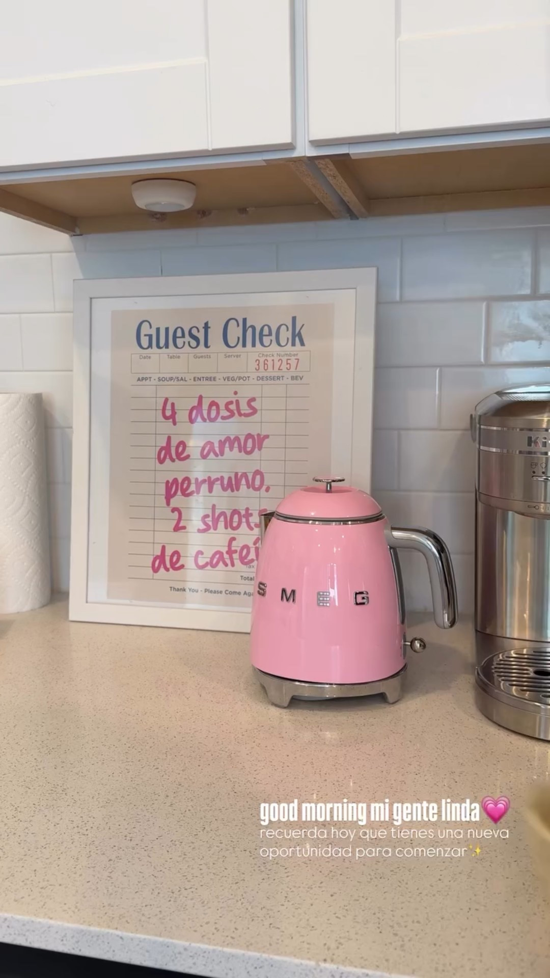 good morning mi gente linda💗 recuerda hoy que tienes una nueva oportunidad para comenzar✨ #smegkettle
