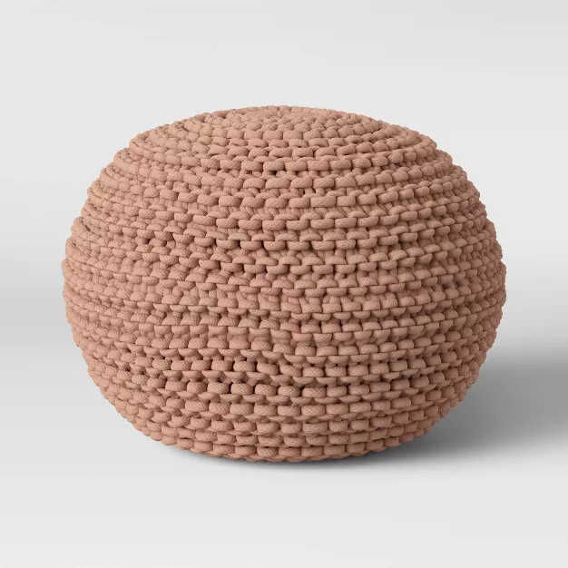 Cloverly Chunky Knit Pouf - Threshold | Target