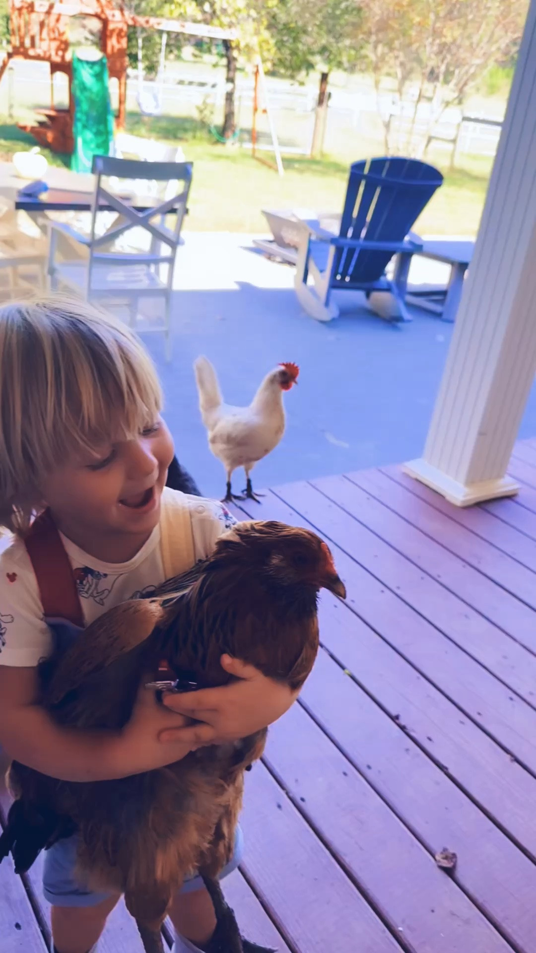 The days of chasing babies 👶🏼 and chickens 🐓, picking homegrown berries 💜🩷 and flowers 💐 from the garden 🪴🥬, and Judson catching worms 🪱 hehe #boymomlife !!!