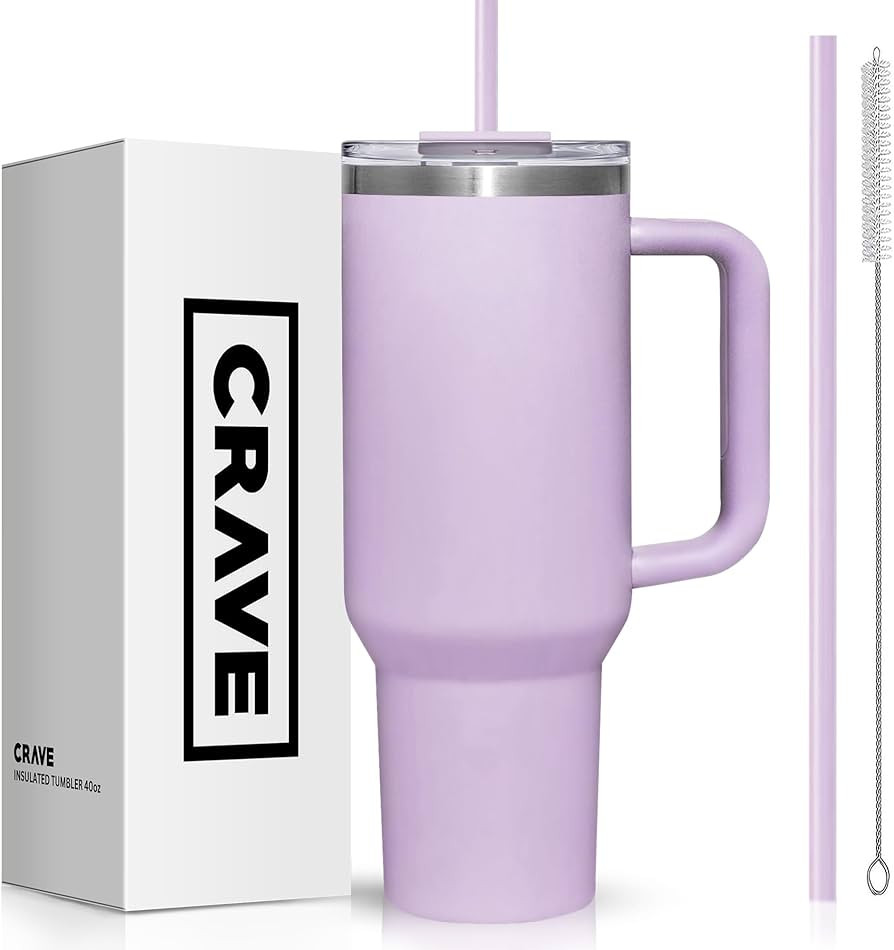 40oz Tumbler with Lid and Straw l Reusable Spill Proof Double Wall Insulated Stainless Steel Wate... | Amazon (US)