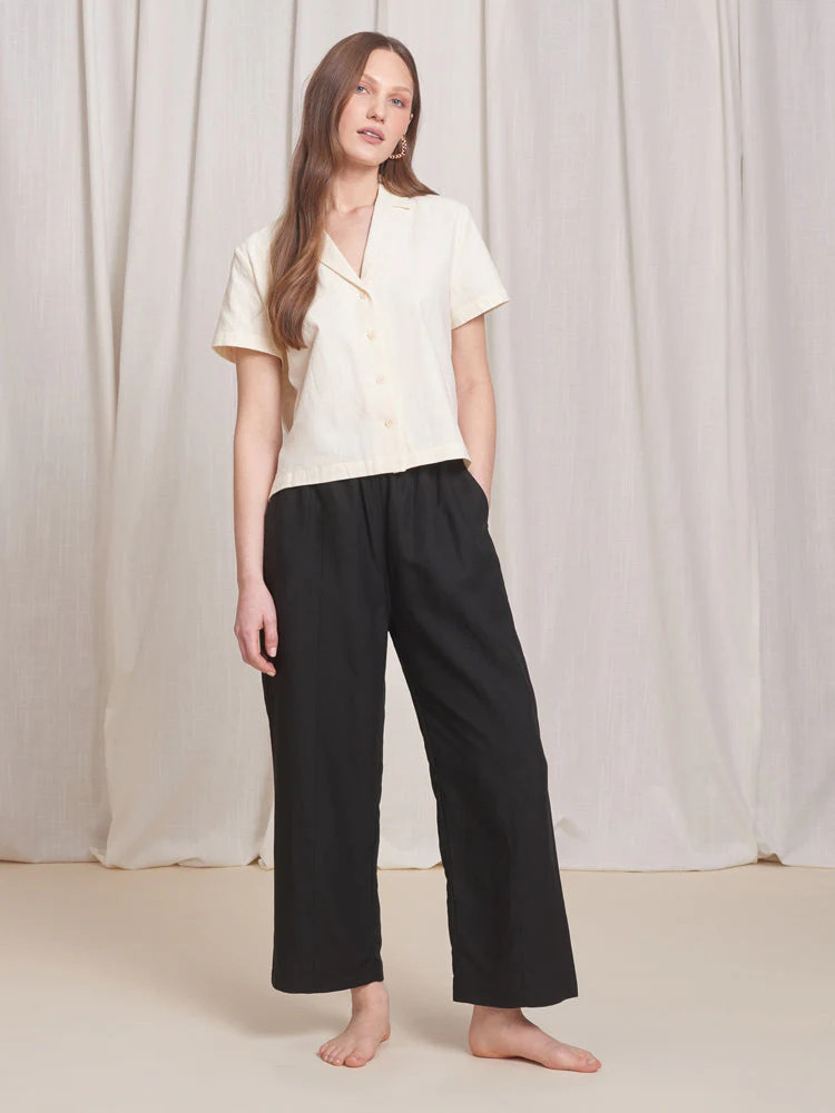 Paloma Linen Pant Black | Tradlands