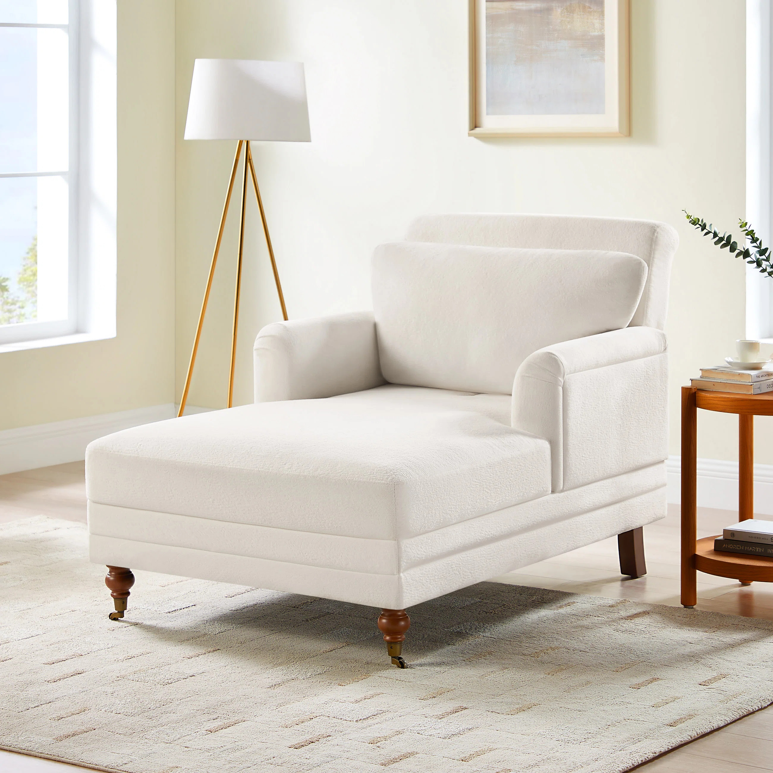 Upholstered Chaise Lounge With Adjustable Backrest | Wayfair North America