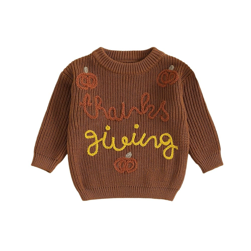 YINGISFITM Thanksgiving Baby Girl Boy Outfit Toddler Thanksgiving Halloween Sweater Knit Sweaters... | Amazon (US)