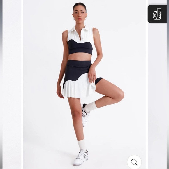 Port de Bras Wave Skirt in Black & White Size Large NWT | Poshmark