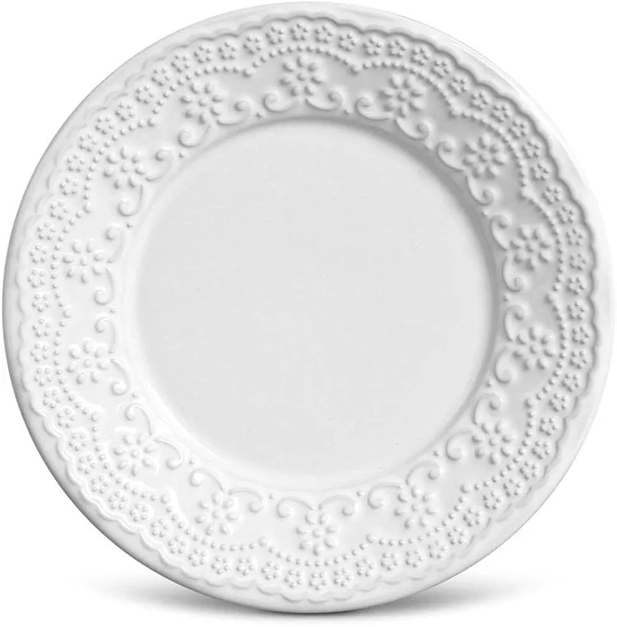 Conjunto C/ 6 Pratos De Sobremesa Madeleine Branco Ø 20,5 cm | Amazon (BR)