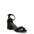 Time and Tru Women’s Open Toe Faux Suede Block Heel Sandals, Sizes 6-11 - Walmart.com | Walmart (US)
