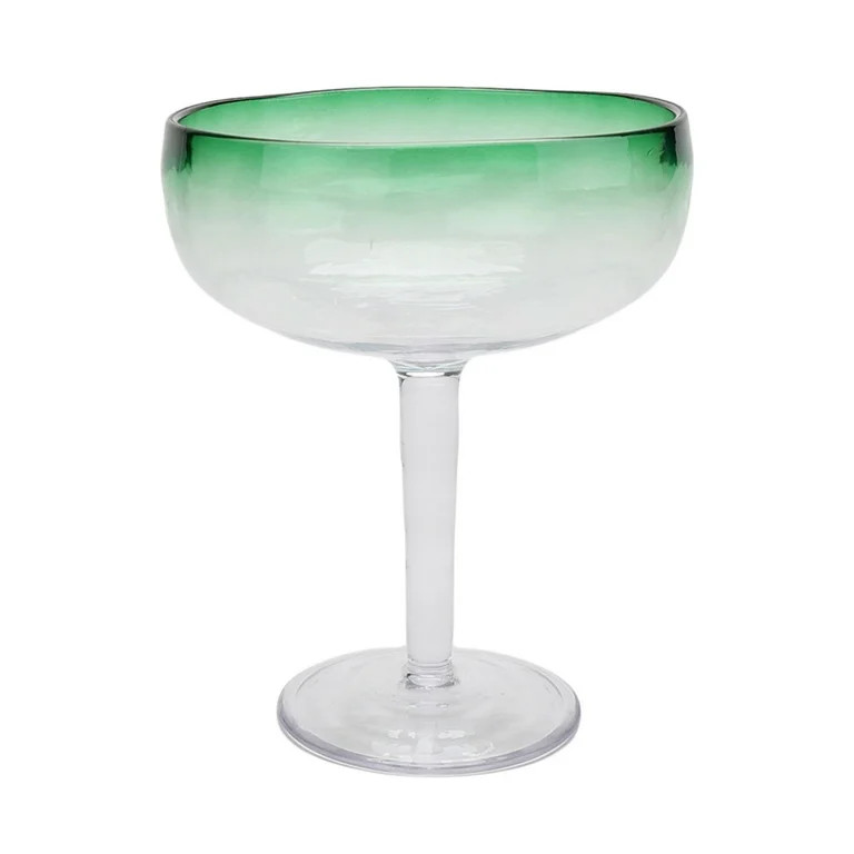 Mainstays by Becky G. & Alejandra 18-Ounce Acrylic Margarita Glass, Green Rim | Walmart (US)