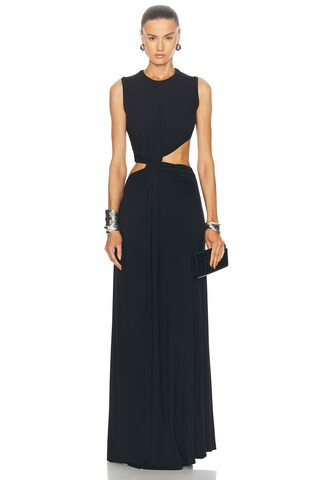 Sid Neigum Twisted Cutout Maxi Dress in Black | FWRD 