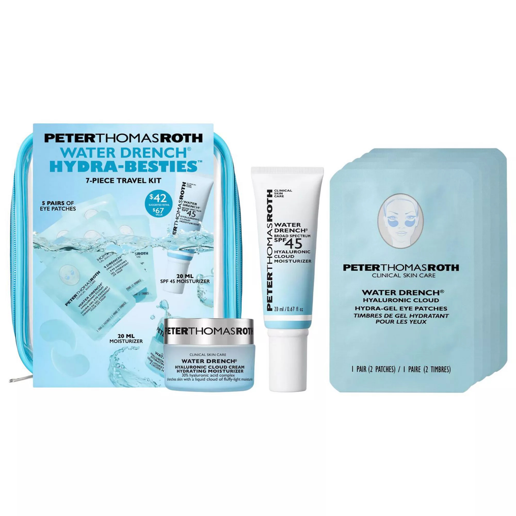Peter Thomas Roth Water Drench Hydra-Besties 7-Piece Travel Kit | Kohl's