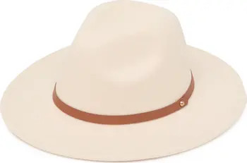 Melrose and Market Faux Leather Trim Felt Panama Hat | Nordstromrack | Nordstrom Rack