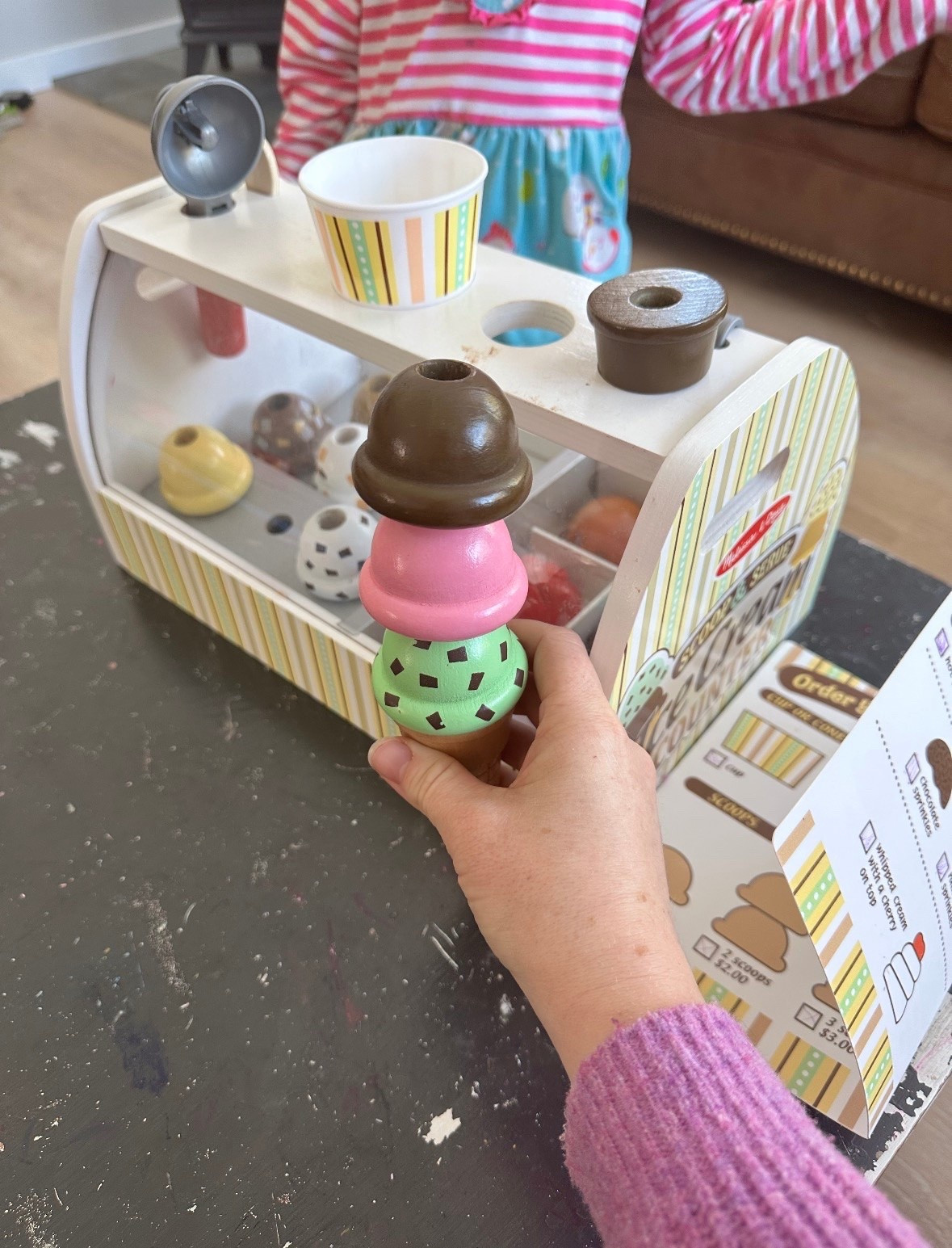 The cutest little ice cream shop right at home 🍦🤍 This Melissa & Doug Wooden Scoop & Serve Ice Cream Counter has been such a fun pretend play toy for my kids! They love taking orders, scooping flavors, and creating their own little shop ✨
Love a toy that keeps them busy, encourages imagination, and gets played with again and again 🙌 Perfect for birthdays, holidays, play kitchens, or a screen-free activity idea!

#LTKKids #LTKFamily #LTKFinds #LTKGiftGuide #AmazonFinds #AmazonFavorites #MelissaAndDoug #WoodenToys #PretendPlay #PlayKitchen #ToddlerToys #PreschoolToys #EducationalToys #OpenEndedPlay #ScreenFreePlay #MontessoriInspired #KidsGiftIdeas #PlayroomFavorites #MomOfThree #ThatCasualMama
toddler gift idea, preschool toys, wooden play food, pretend ice cream shop, play kitchen accessories, Amazon kids toys, educational toys for kids, imaginative play toys

#LTKmomlife #LTKKids #LTKSaleAlert