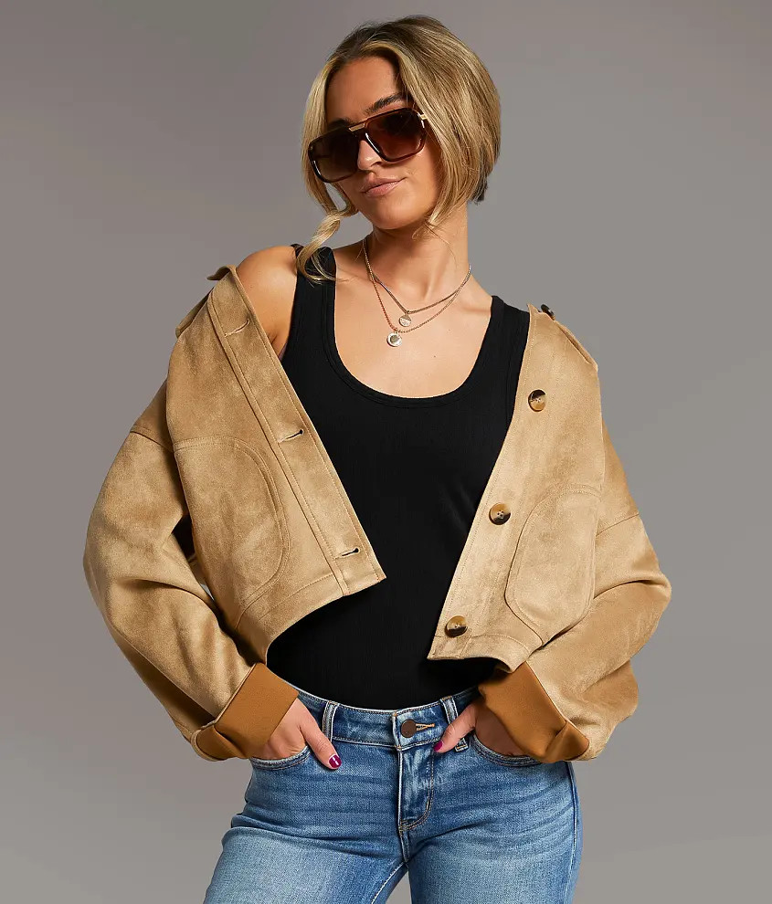 Faux Suede Jacket | Buckle