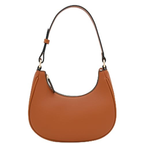 FashionPuzzle Small Crescent Shoulder Bag Underarm Purse (Tan) | Amazon (US)