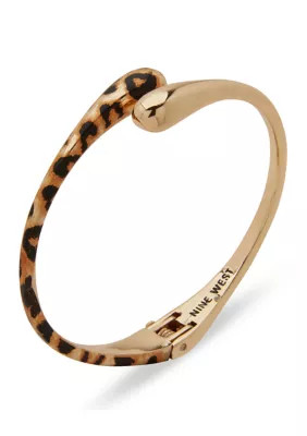 Leopard Open Hinge Cuff Bracelet | Belk