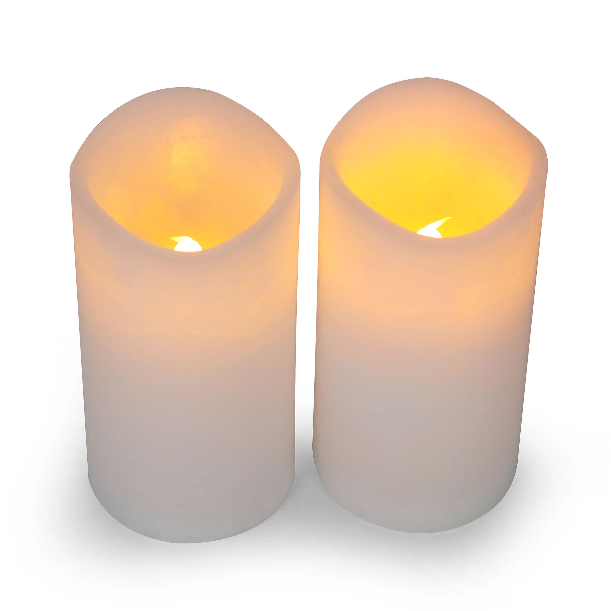 Mikasa LED Wax Pillar Candles, Set Of 2- 4 Inch | Wayfair North America