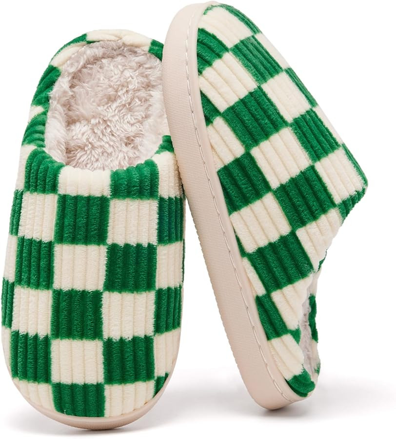 Kids Slippers for Boys and Girls Plush Lined Memory Foam Comfort Non-Slip Sole Warm Winter House ... | Amazon (US)