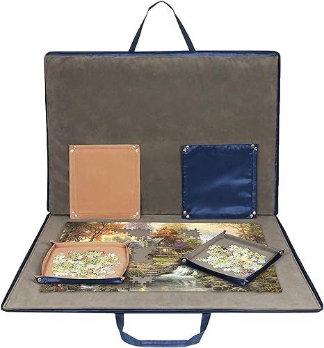 Lavievert Jigsaw Puzzle Case Portable Puzzle Storage Puzzle Board with Six Sorting Trays for Up t... | Amazon (US)