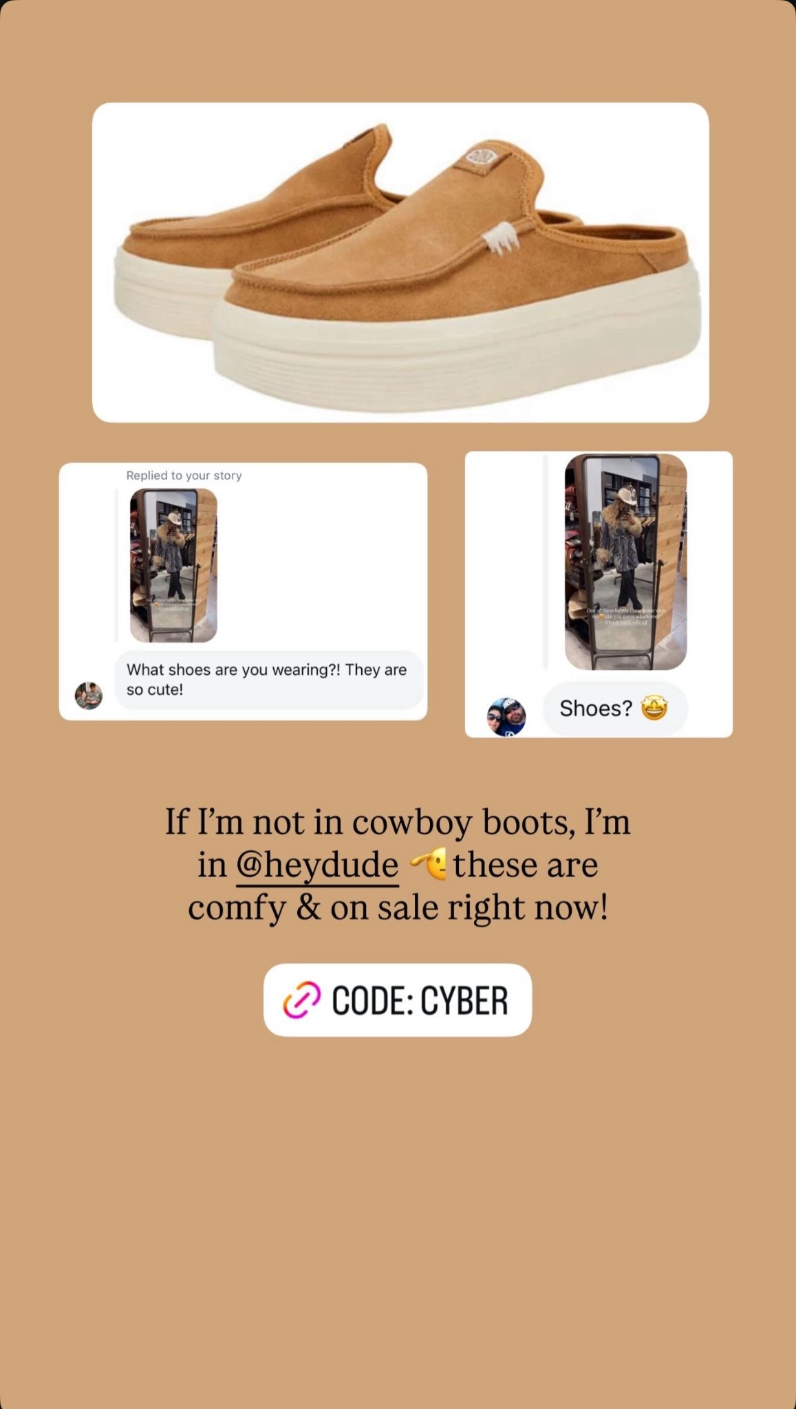 Don’t miss this HeyDude sale! 25% off with code CYBER

#LTKCyberWeek #LTKFindsUnder50 #LTKGiftGuide