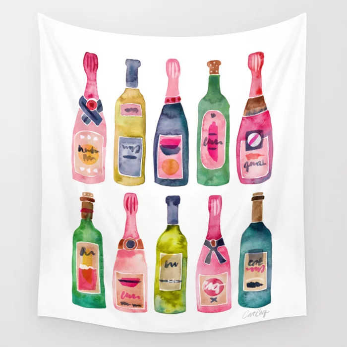 Champagne Collection Wall Tapestry | Society6