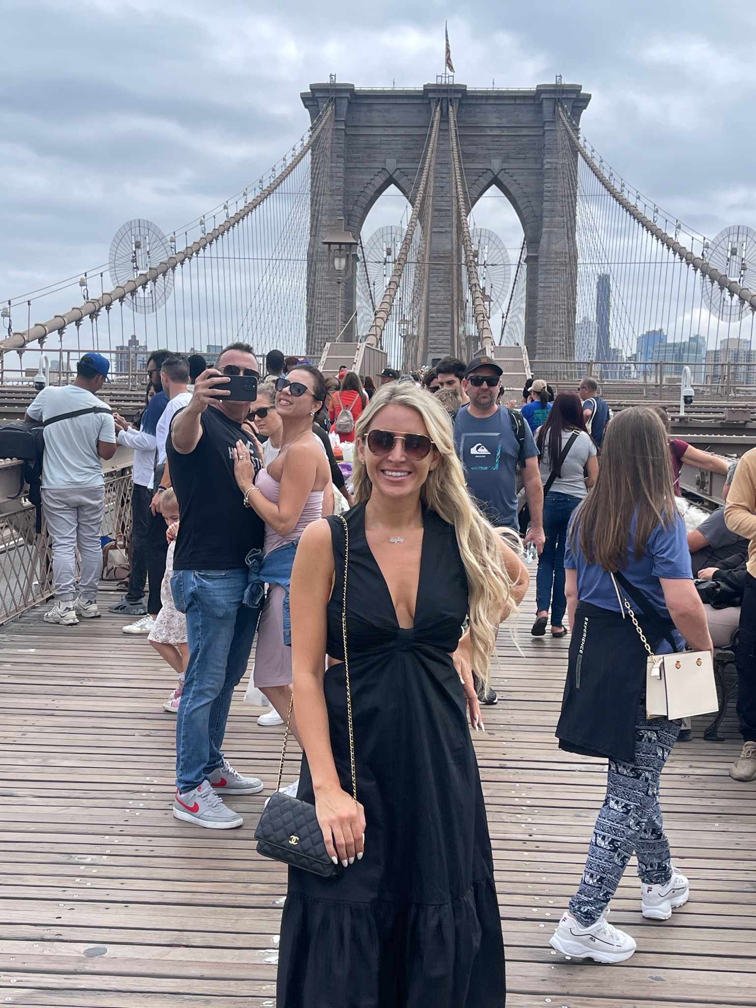 1st time on the Brooklyn Bridge 

Save 25% off my Vici dress with code Hayley25

#LTKNYFW #LTKTravel #LTKFindsUnder100