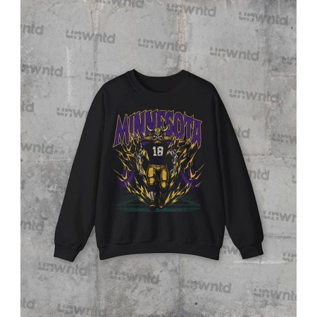 Minnesota Football Sweatshirt - Graphic Crewnecks - Skeleton - Gift Shirt - Bootleg Shirt - Vintage - Football Crewnecks - Vikings | Walmart (US)