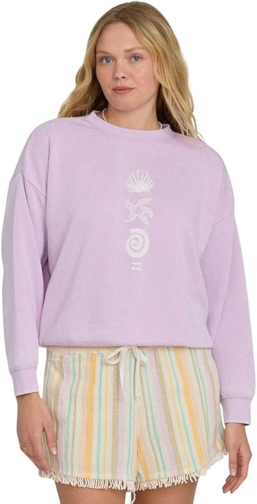 Billabong Echo Burnout Womens Oversized Crewneck Sweatshirt | Amazon (US)