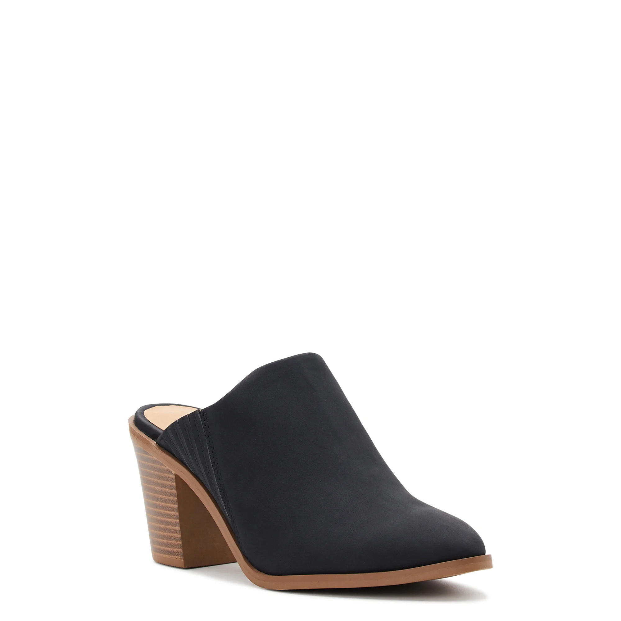 Time and Tru Women's Block Heel Slip on Mules - Walmart.com | Walmart (US)