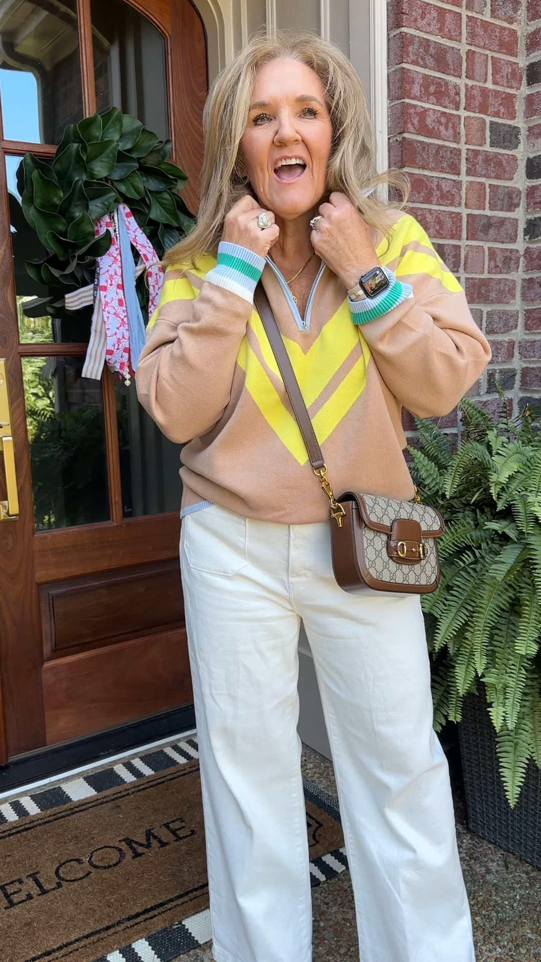 RESTOCKED!!!! wearing size large in the sweater, and my larger size in the jeans.

Would look great with the brown boots that I’m linking. 

15% off code NANETTE15 at Avara 

Fall sweater color block sweater 1/4 zip sweater 

#LTKMidsize #LTKFindsUnder100 #LTKOver40