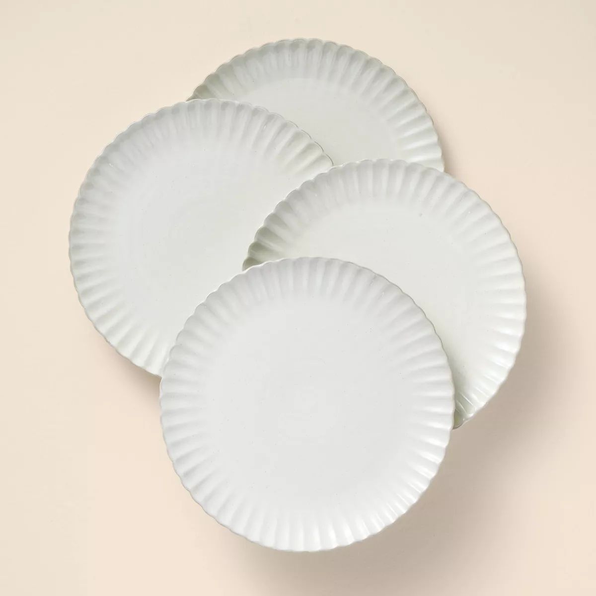 10.5" Scalloped Edge Stoneware Dinner Plate Cream - Hearth & Hand™ with Magnolia | Target