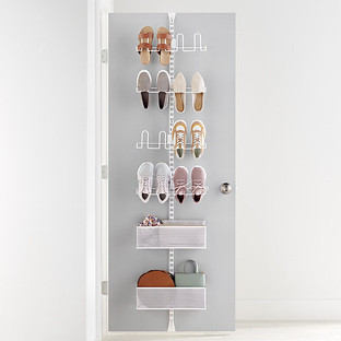 Elfa Utility® Mesh Shoe Storage Over the Door Rack White | The Container Store