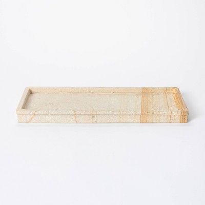 16" Decorative Wood Stone Tray Natural - Threshold™ designed with Studio McGee | Target