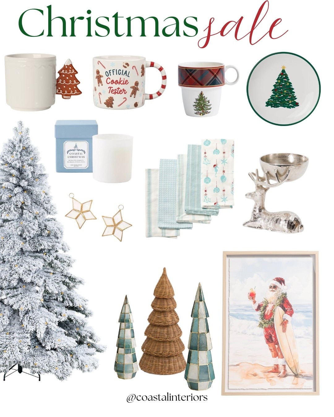 Christmas Holiday decorations with a coastal style. Mugs are always a great gift idea too!

#LTKSaleAlert #LTKSeasonal #LTKHoliday