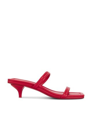 St. Agni Fine Strap Kitten Heel in Red | FWRD 