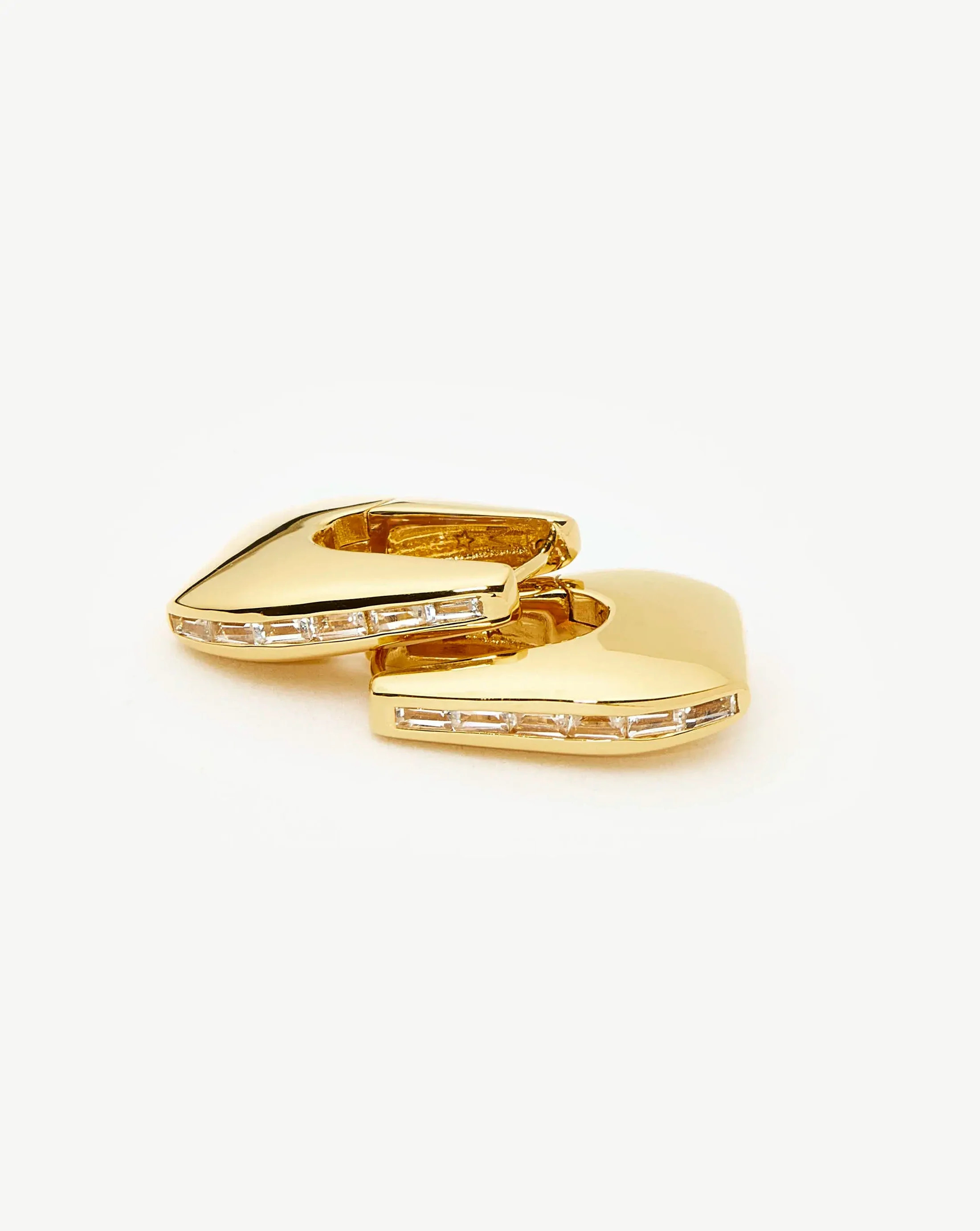 Lucy Williams Arco Pavé Gold Small Hoop Earrings | Missoma | Missoma UK