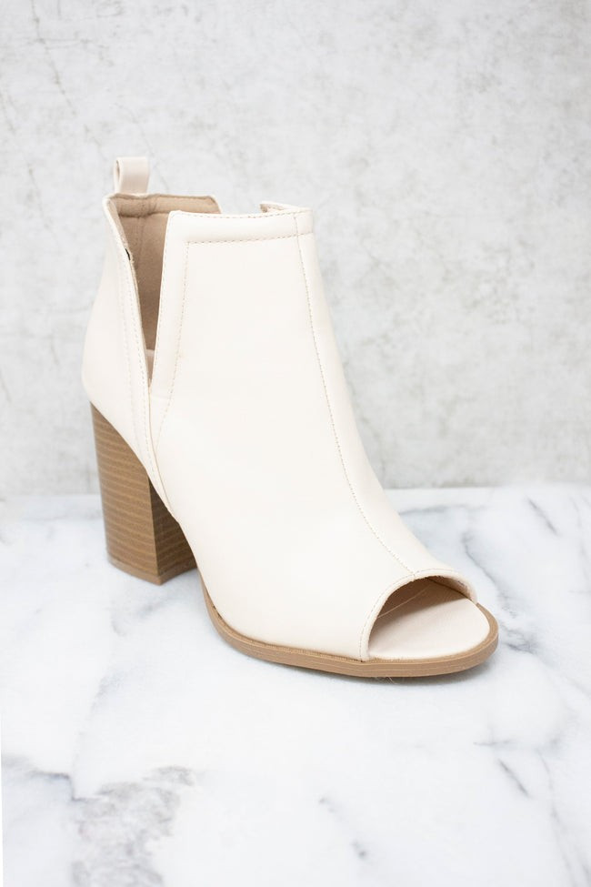 Beth Cream Booties | The Pink Lily Boutique