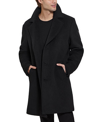 Men's Wool Blend Coat with Removable Quilted Bib | Macy's