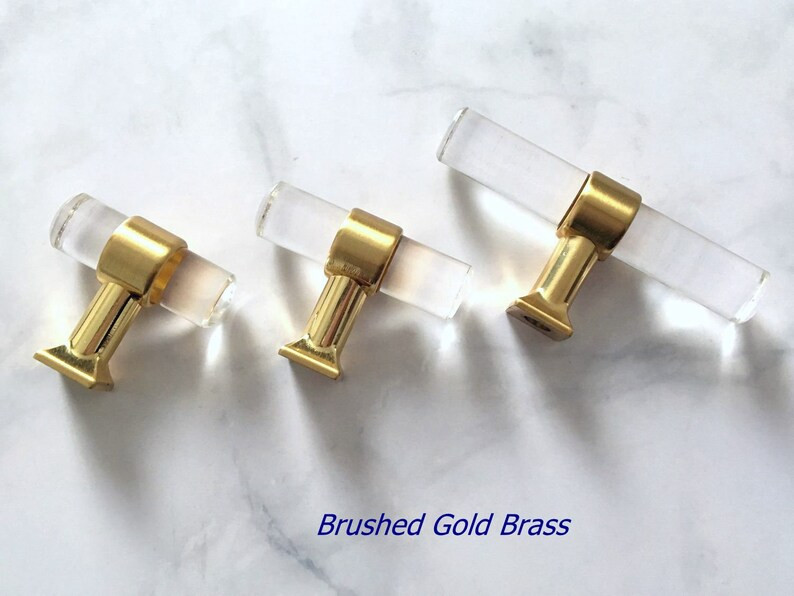 Acrylic Knobs Lucite Knob Drawer Knob Cabinet Knobs Pulls Glass Look Lucite Drawer Pull Dresser H... | Etsy (US)