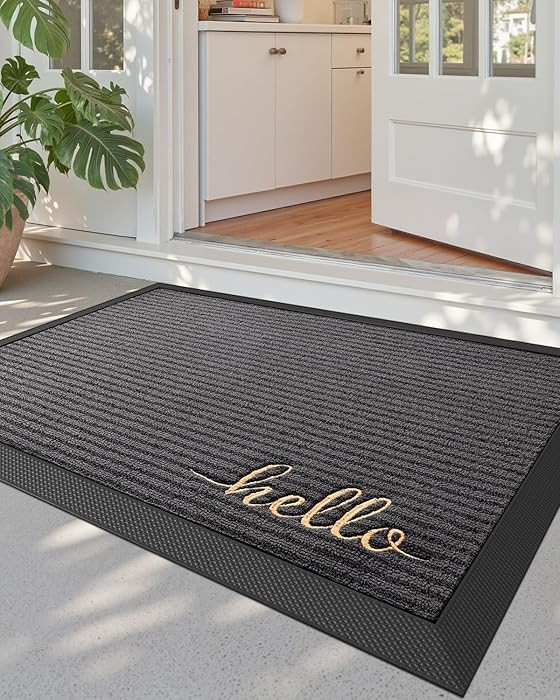 DEXI Front Door Mat Outside Entrance, 2x3 ft Rubber Entry Doormat Heavy Duty, Non Slip Welcome Ma... | Amazon (US)