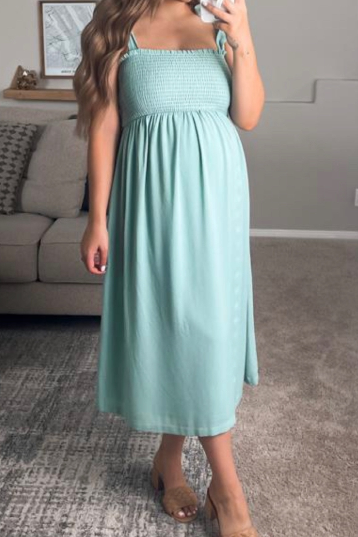 This spring maternity midi dress is so so cute!!

#LTKunder100 #LTKbump