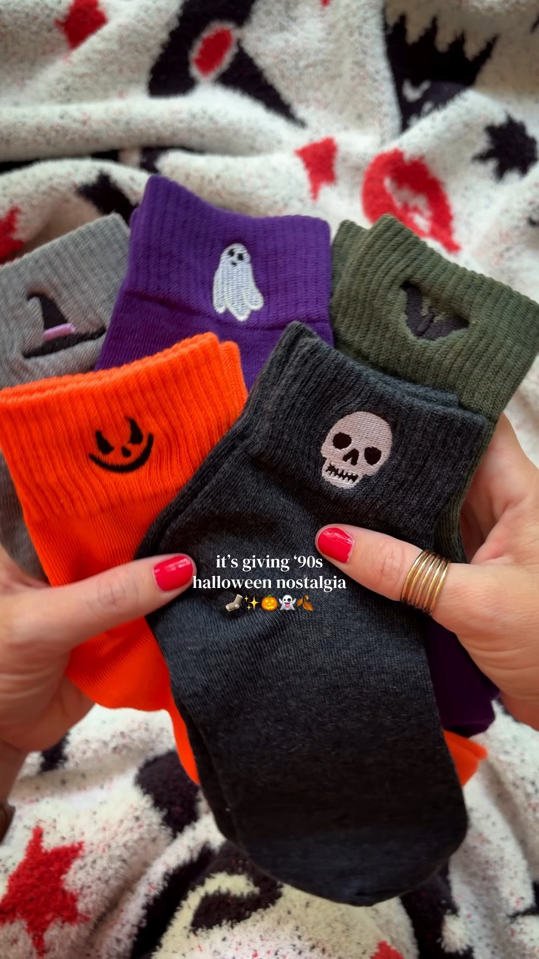 obsessed with halloween? guilty!! the cutest socks for spooky season, pack of 5 with embroidered pumpkins, ghosts, skulls, witch hats, and bats!

#LTKgrwm #LTKootd #LTKSeasonal