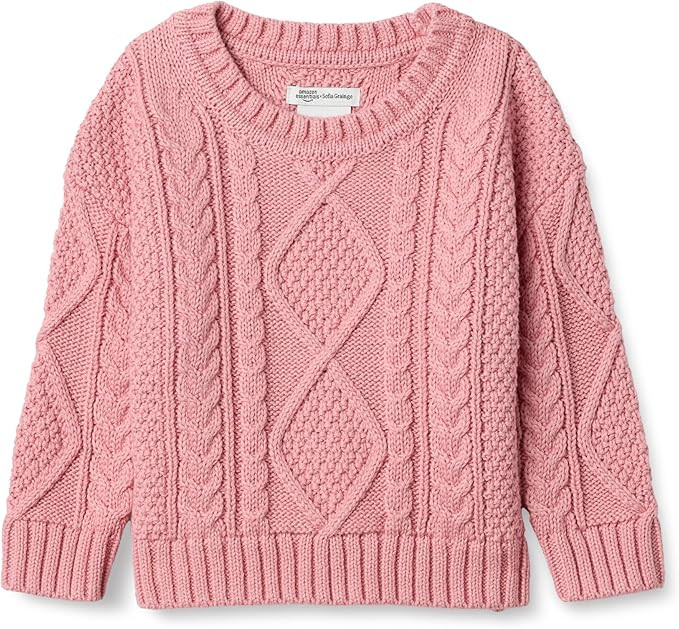 Amazon Essentials x Sofia Grainge Babies, Toddlers, and Boys' Cable Crewneck Sweater | Amazon (US)