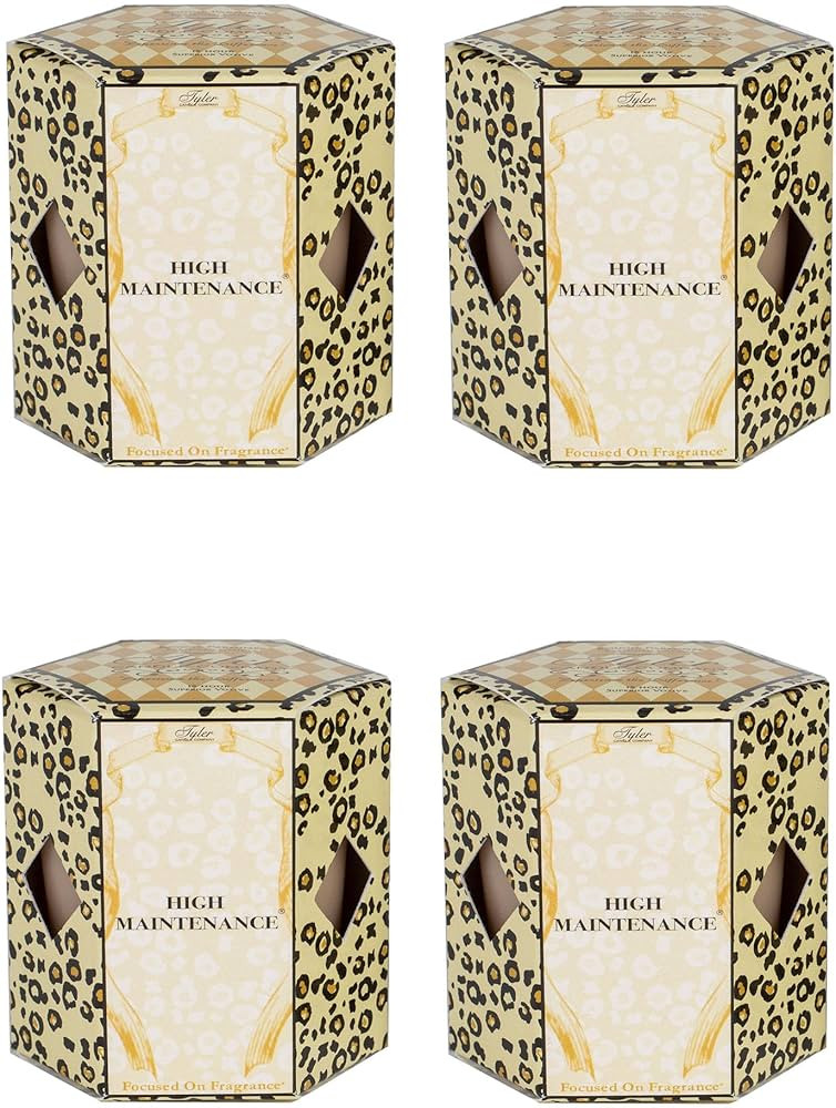 Tyler Candle Company 16054 HIGH Maintenance 2 Ounce Boxed Votive Candle, Pack of 4 | Amazon (US)