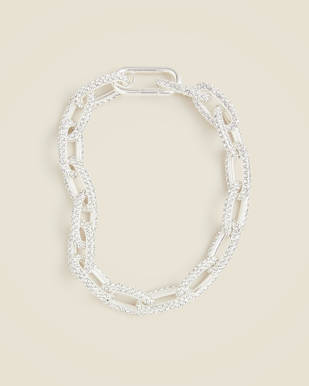 Chainlink necklace with pav&eacute; crystals | J. Crew US
