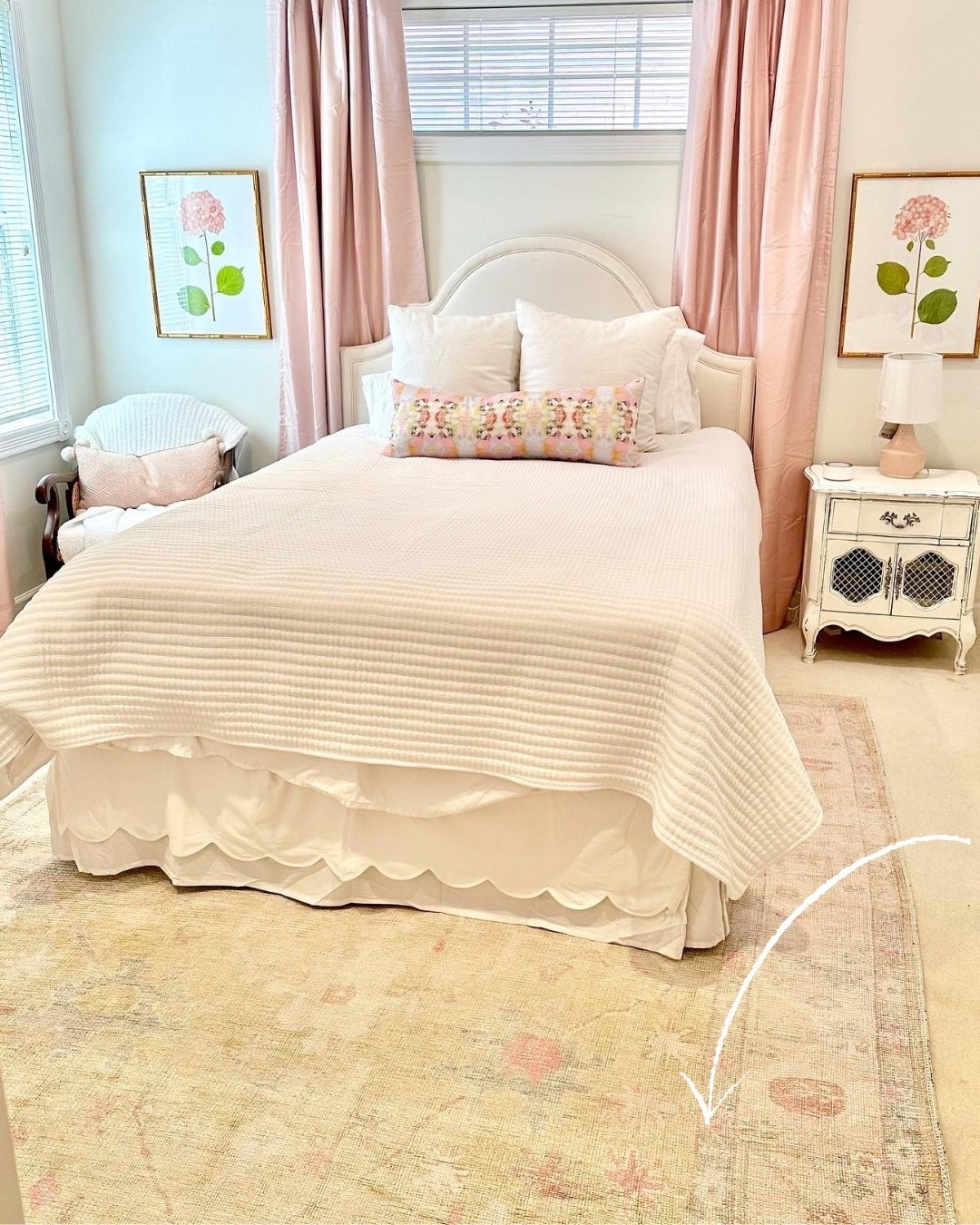 Hydrangea art by @mkdeckerdesigns 
Mkdeckerdesigns.com 
Neutral rug for girls room

#LTKHome