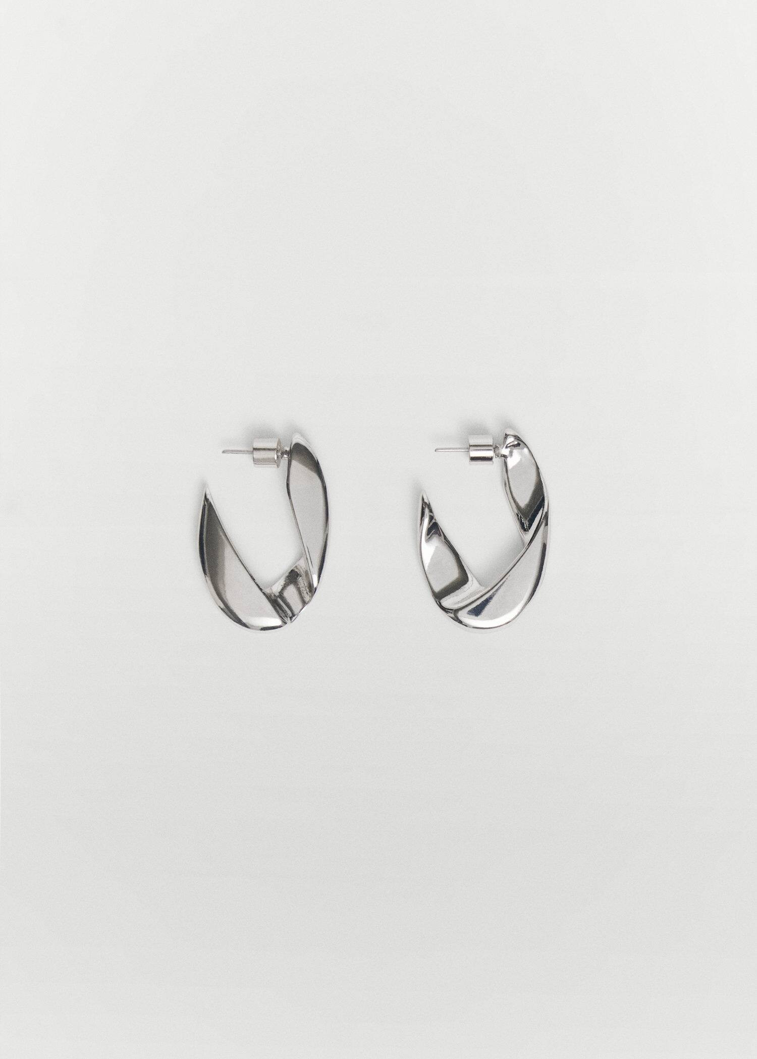 Link hoop earrings -  Women | Mango USA | MANGO (US)